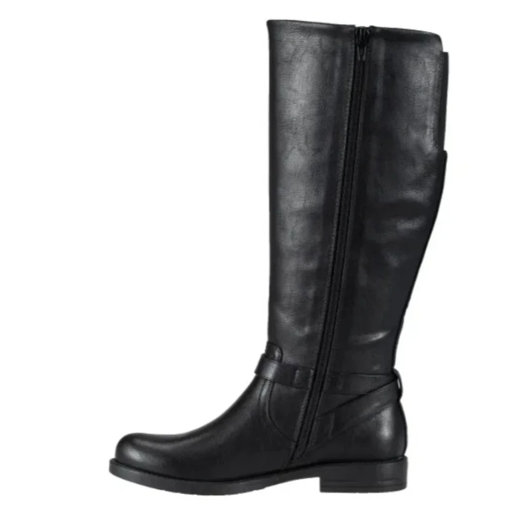 Baretraps 8.5 Boots Cassidy Women Faux Leather Tall Horse Riding Equestrian Shoe